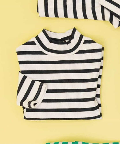 條紋羅紋長袖T恤