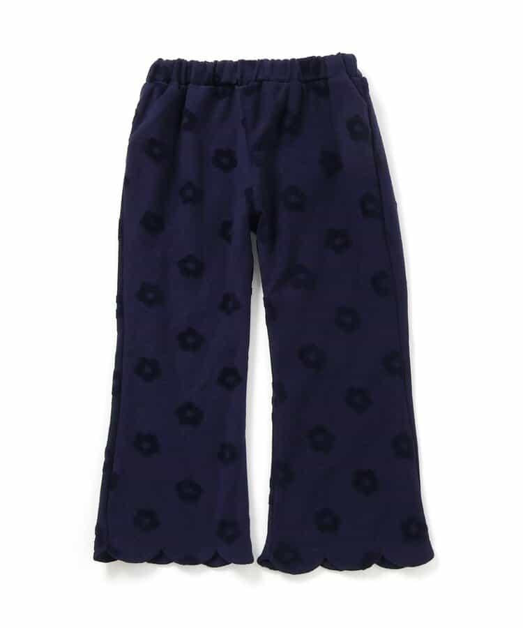 花卉提花波浪邊長褲 10分丈