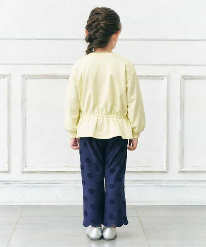 花卉提花波浪邊長褲 10分丈