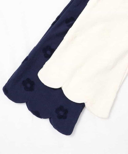 花卉提花波浪邊長褲 10分丈