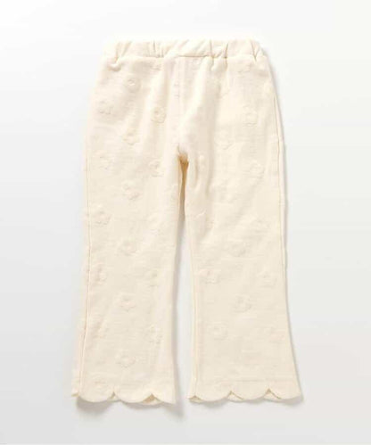 花卉提花波浪邊長褲 10分丈