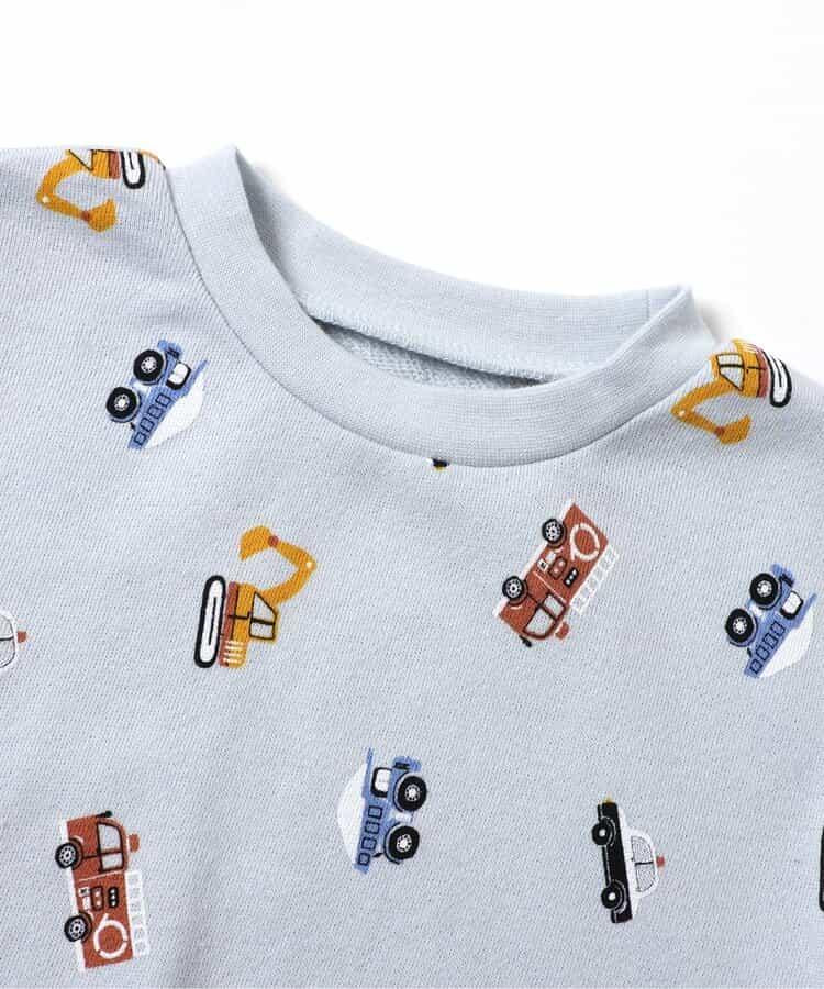 貴賓犬與汽車圖案衛衣睡衣