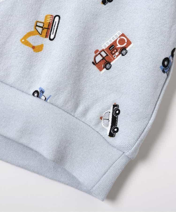 貴賓犬與汽車圖案衛衣睡衣