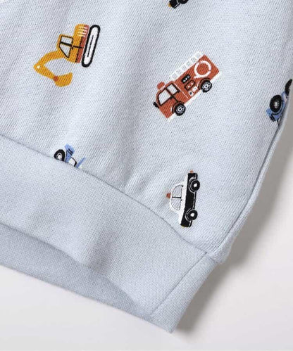 貴賓犬與汽車圖案衛衣睡衣