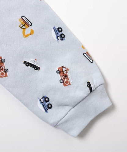 貴賓犬與汽車圖案衛衣睡衣