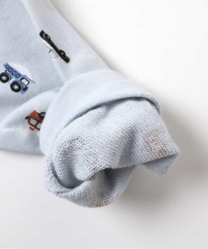 貴賓犬與汽車圖案衛衣睡衣