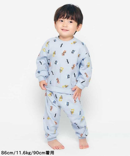 貴賓犬與汽車圖案衛衣睡衣