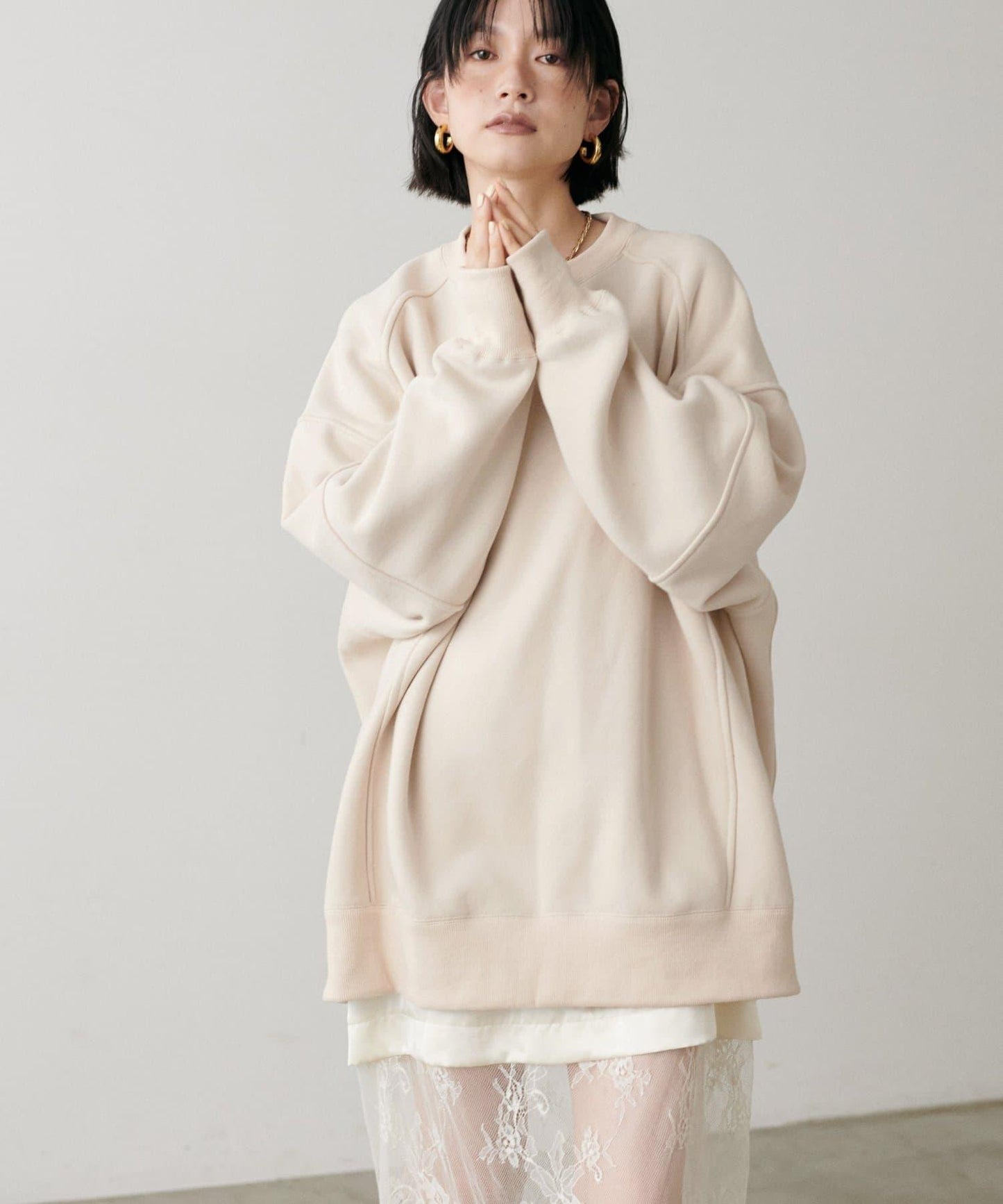 拼接設計寬鬆衛衣