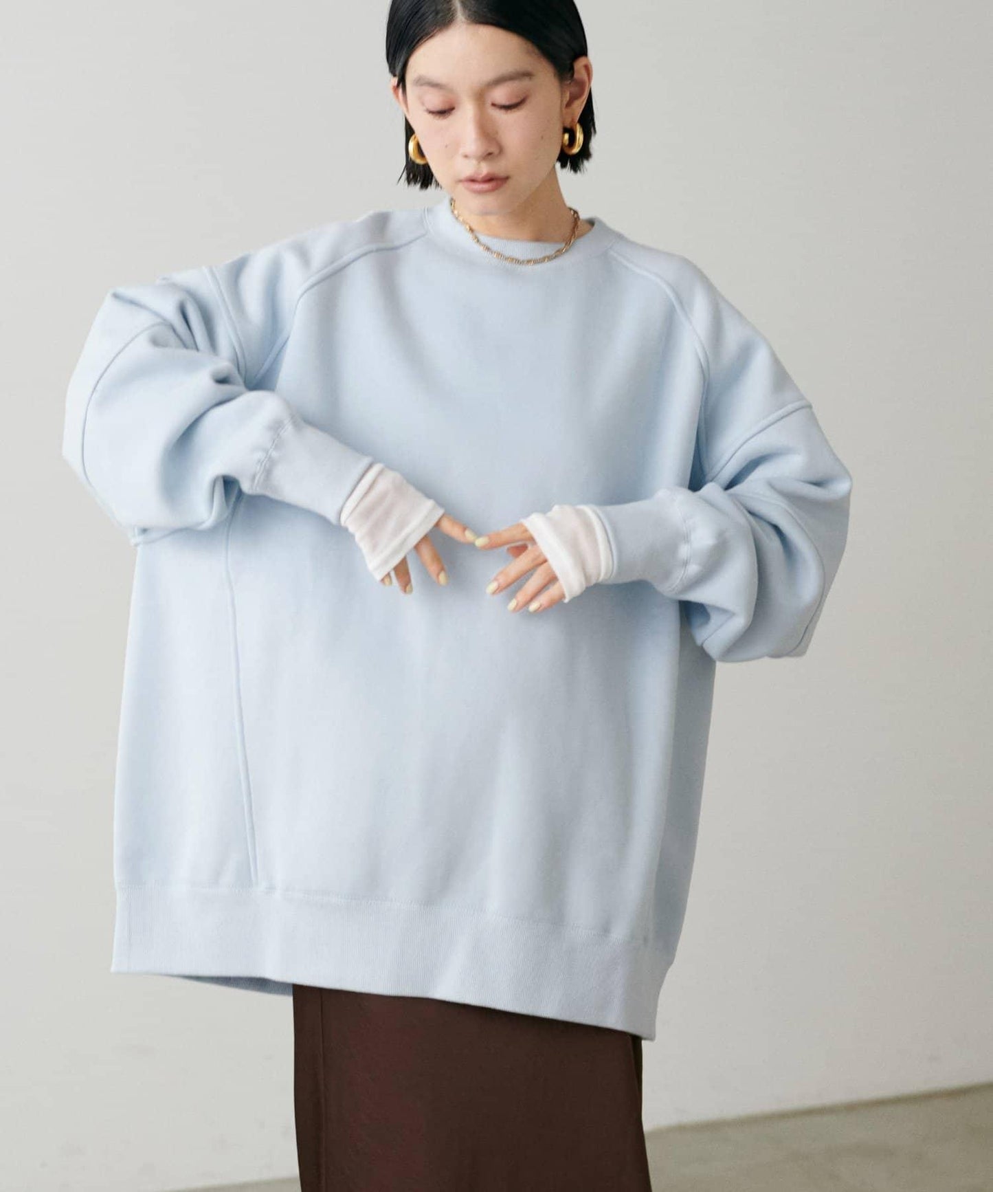 拼接設計寬鬆衛衣