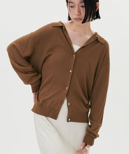 針織翻領短袖衫