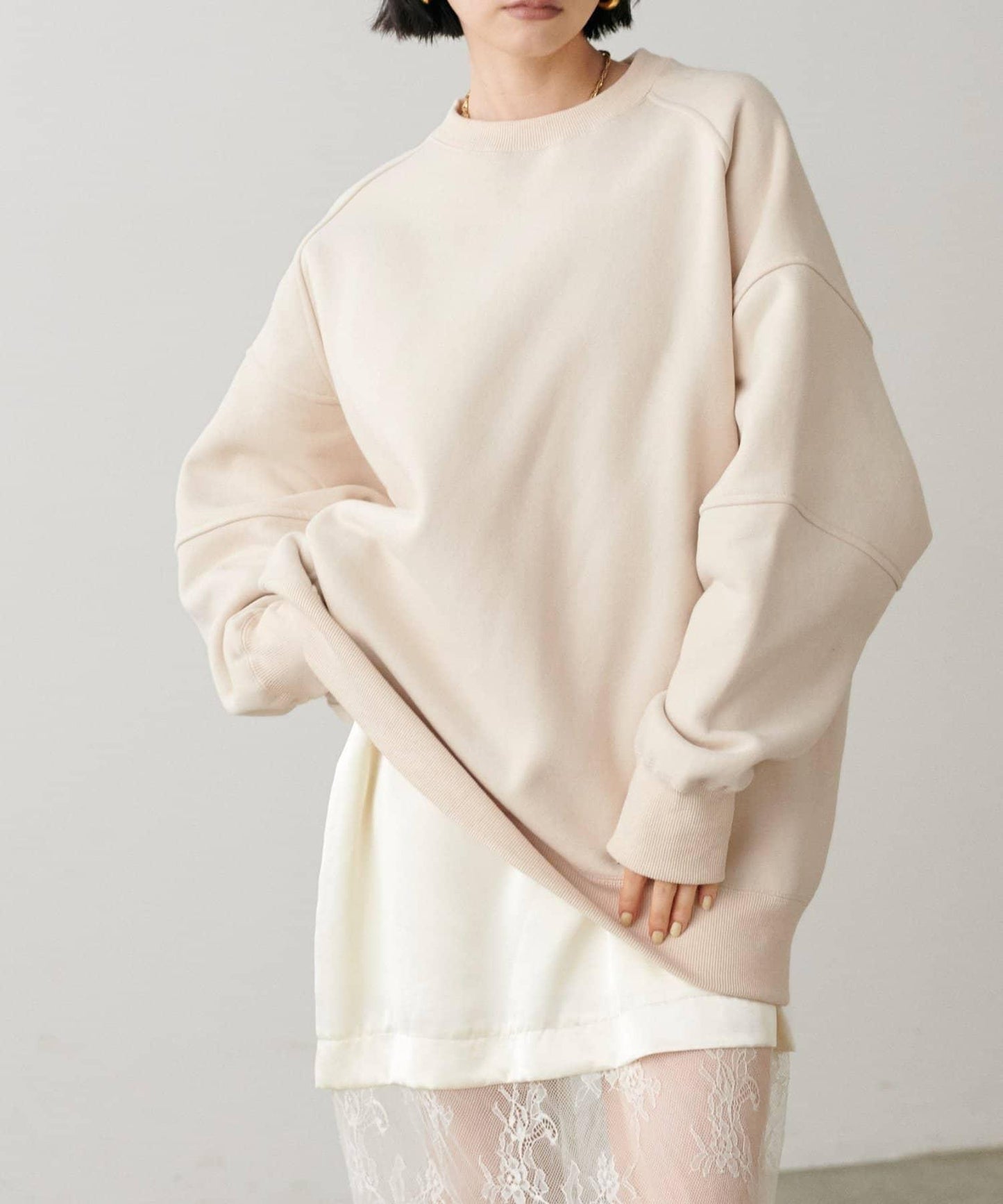 拼接設計寬鬆衛衣