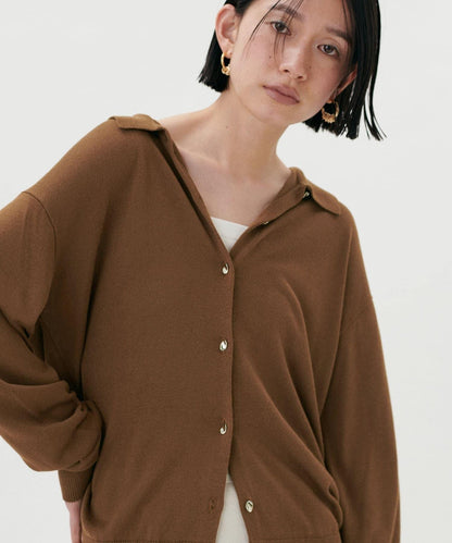 針織翻領短袖衫