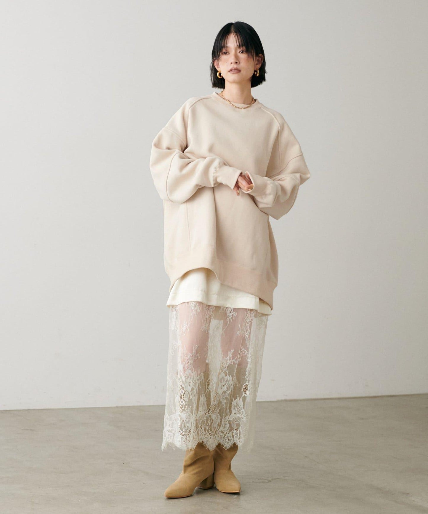 拼接設計寬鬆衛衣