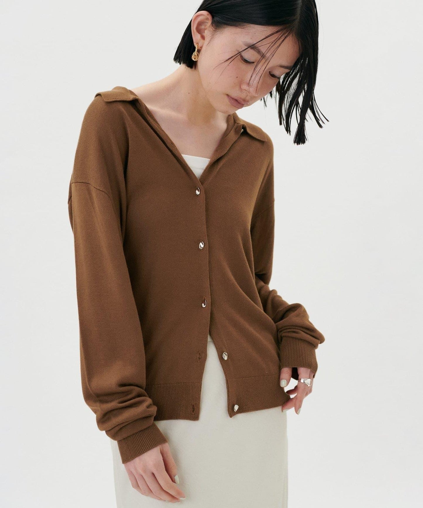 針織翻領短袖衫