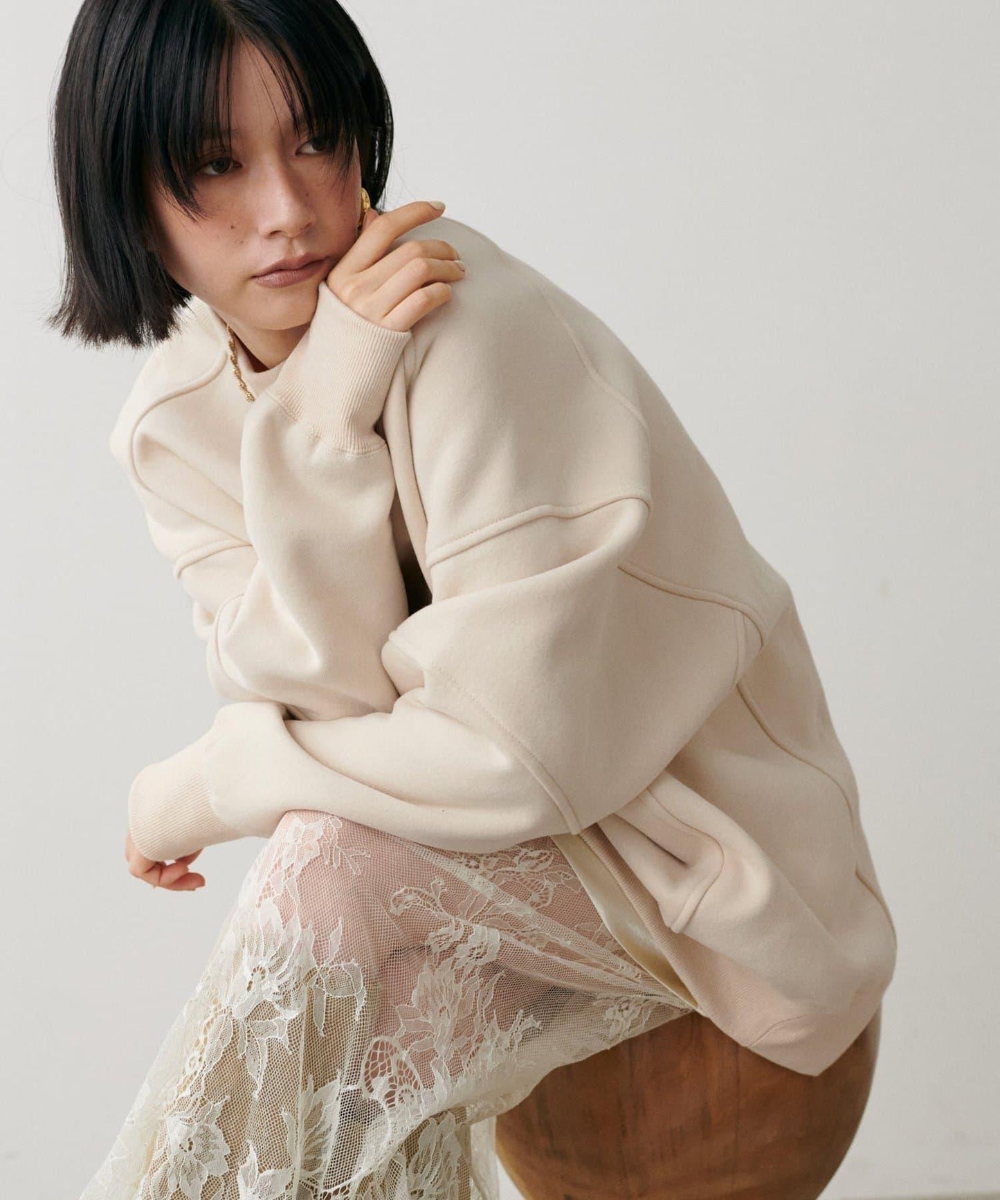 拼接設計寬鬆衛衣