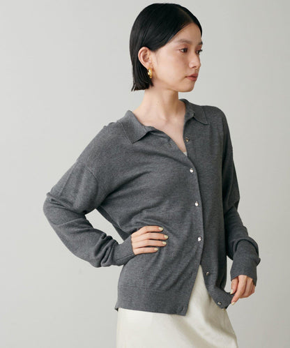 針織翻領短袖衫