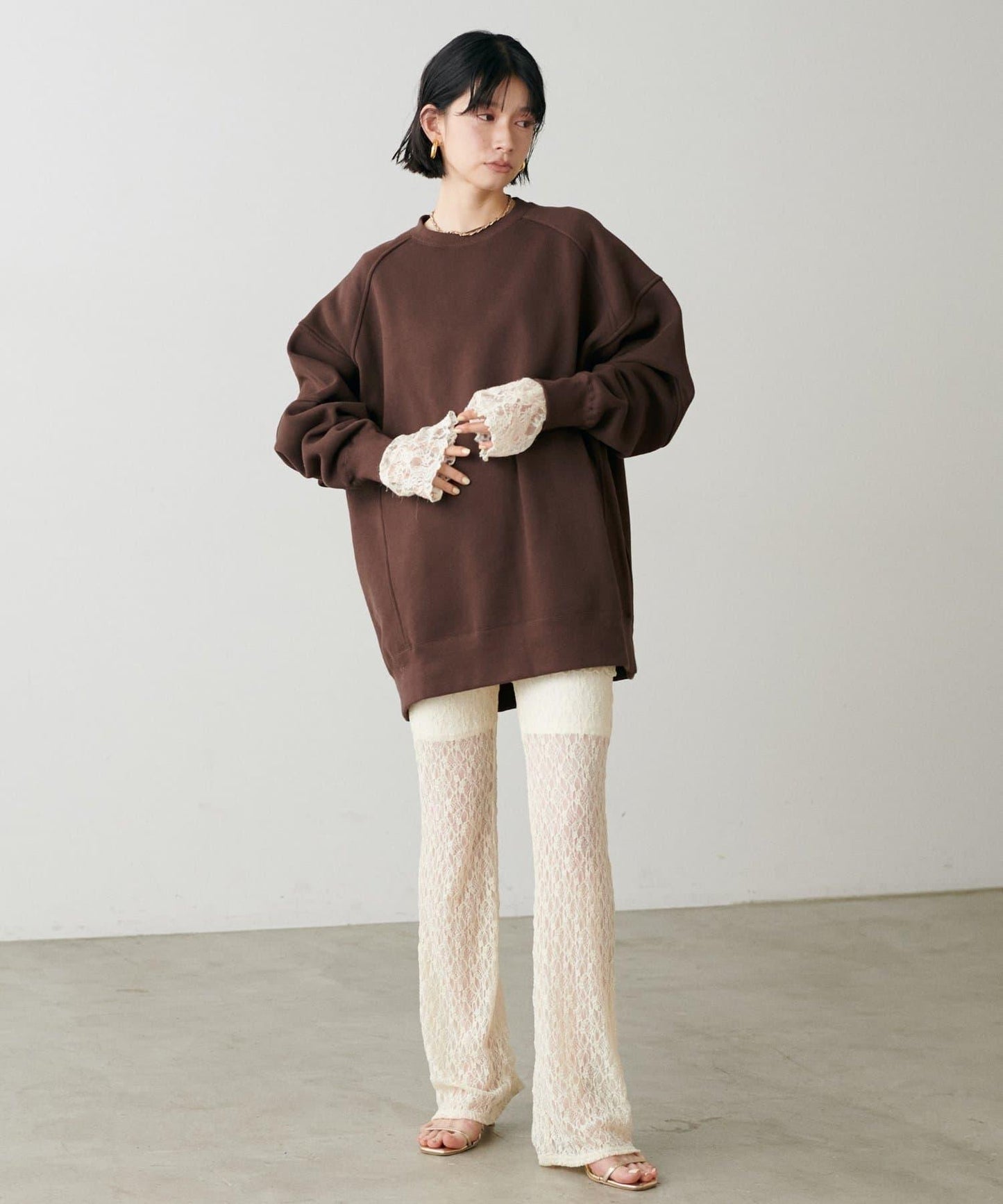 拼接設計寬鬆衛衣