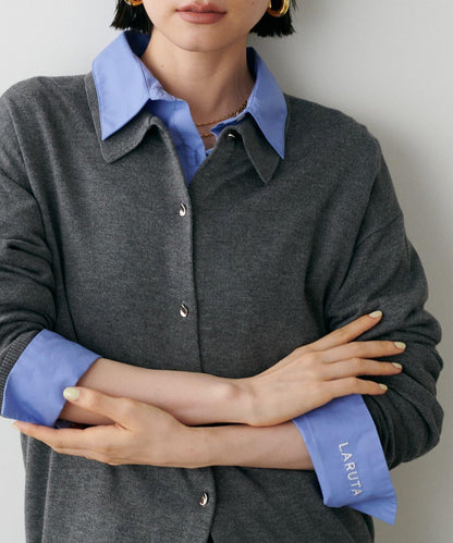 針織翻領短袖衫