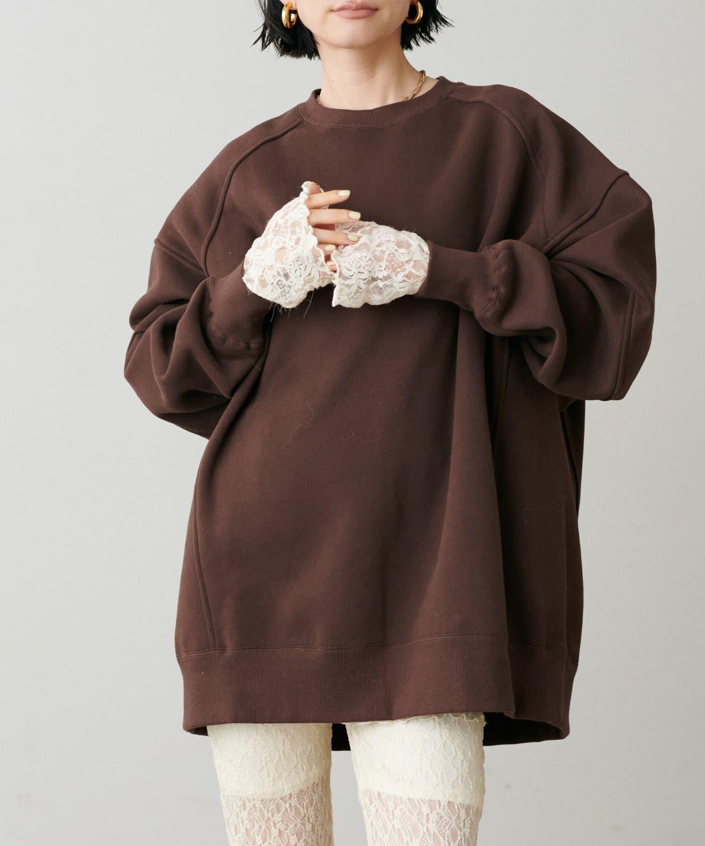 拼接設計寬鬆衛衣