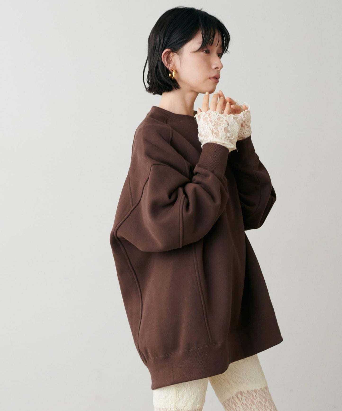 拼接設計寬鬆衛衣