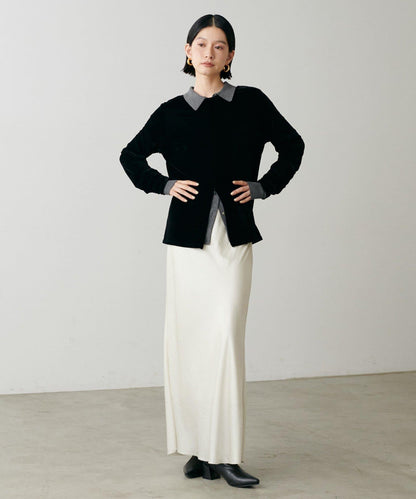 針織翻領短袖衫