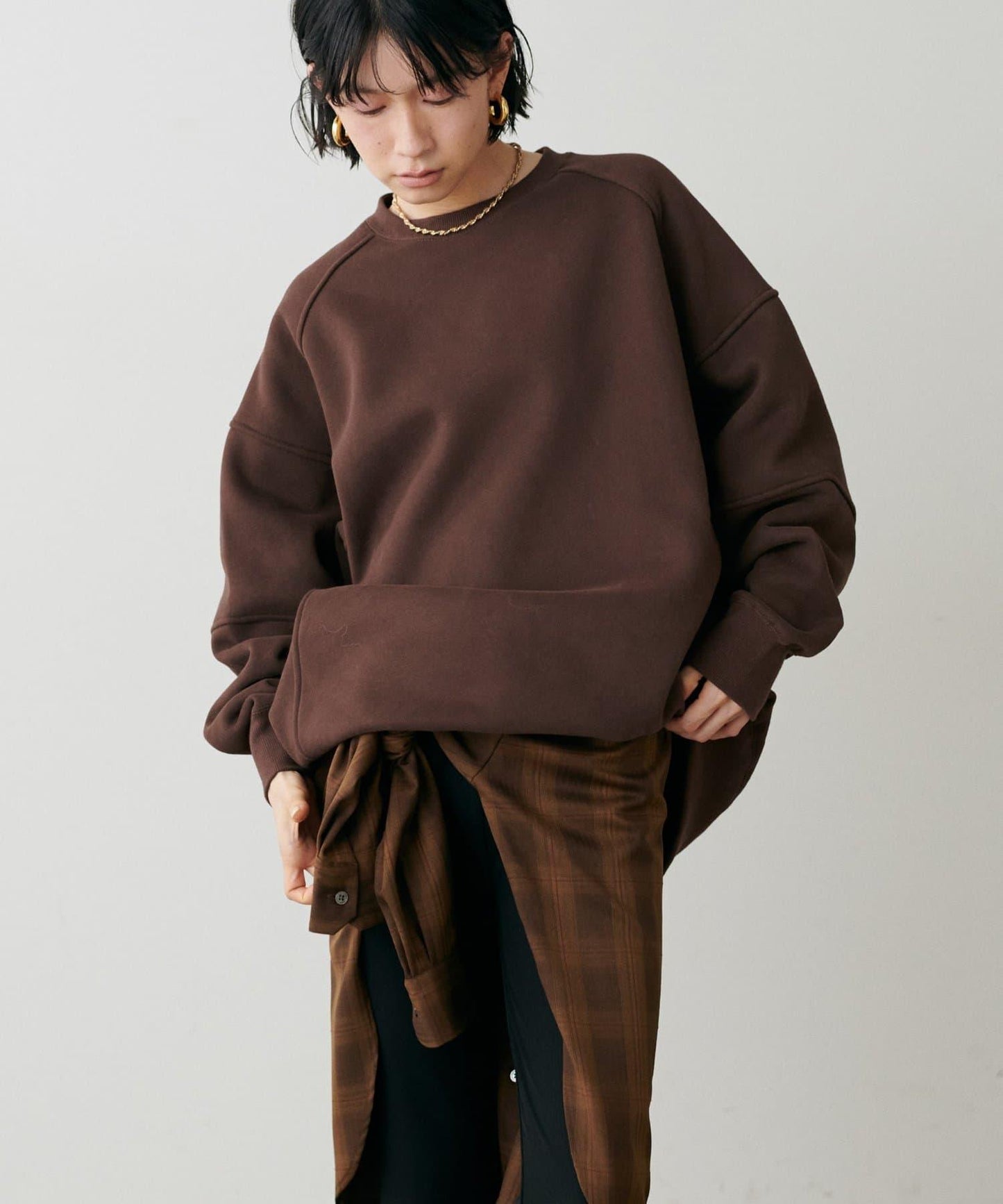 拼接設計寬鬆衛衣