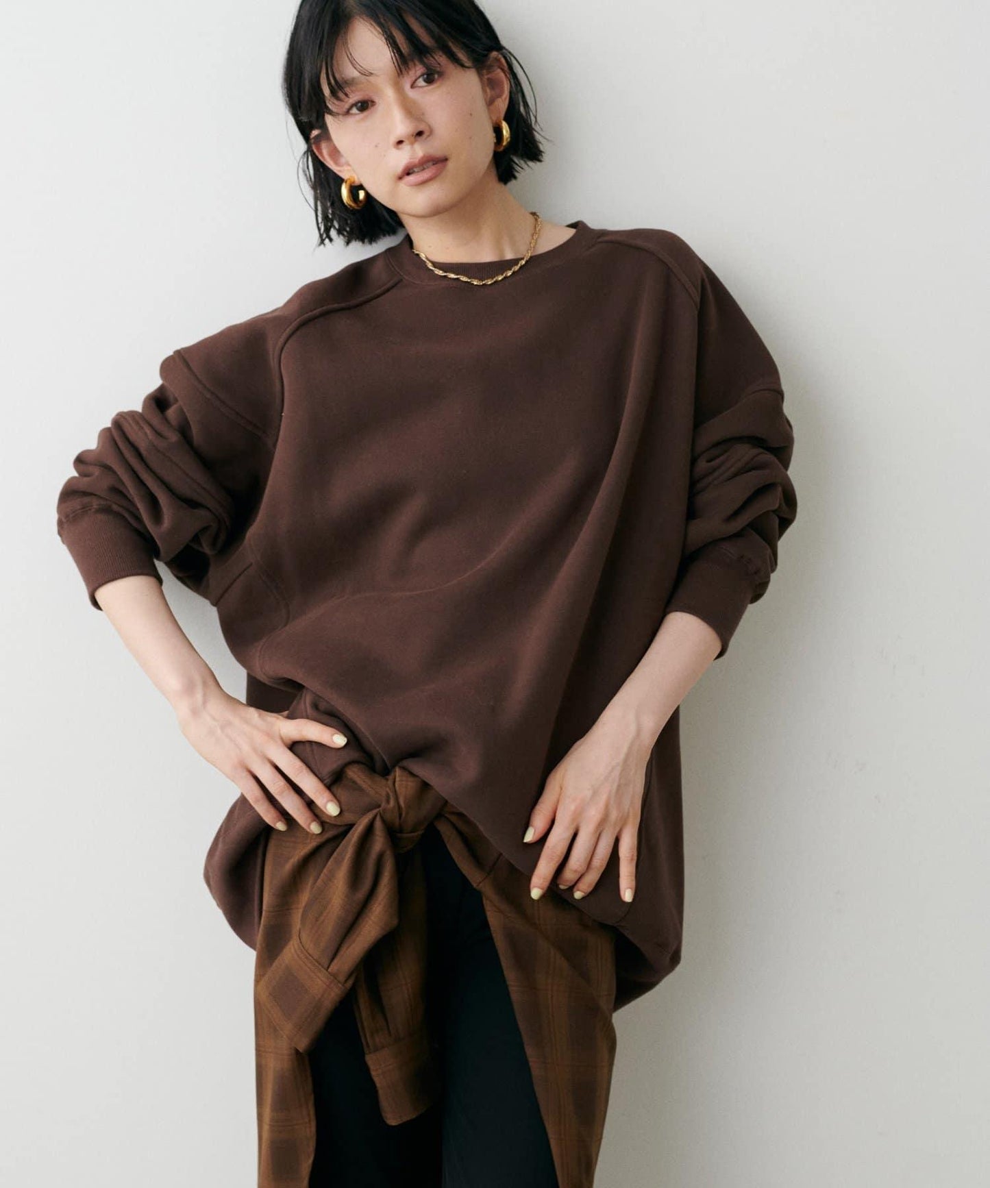 拼接設計寬鬆衛衣