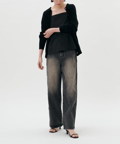 針織翻領短袖衫