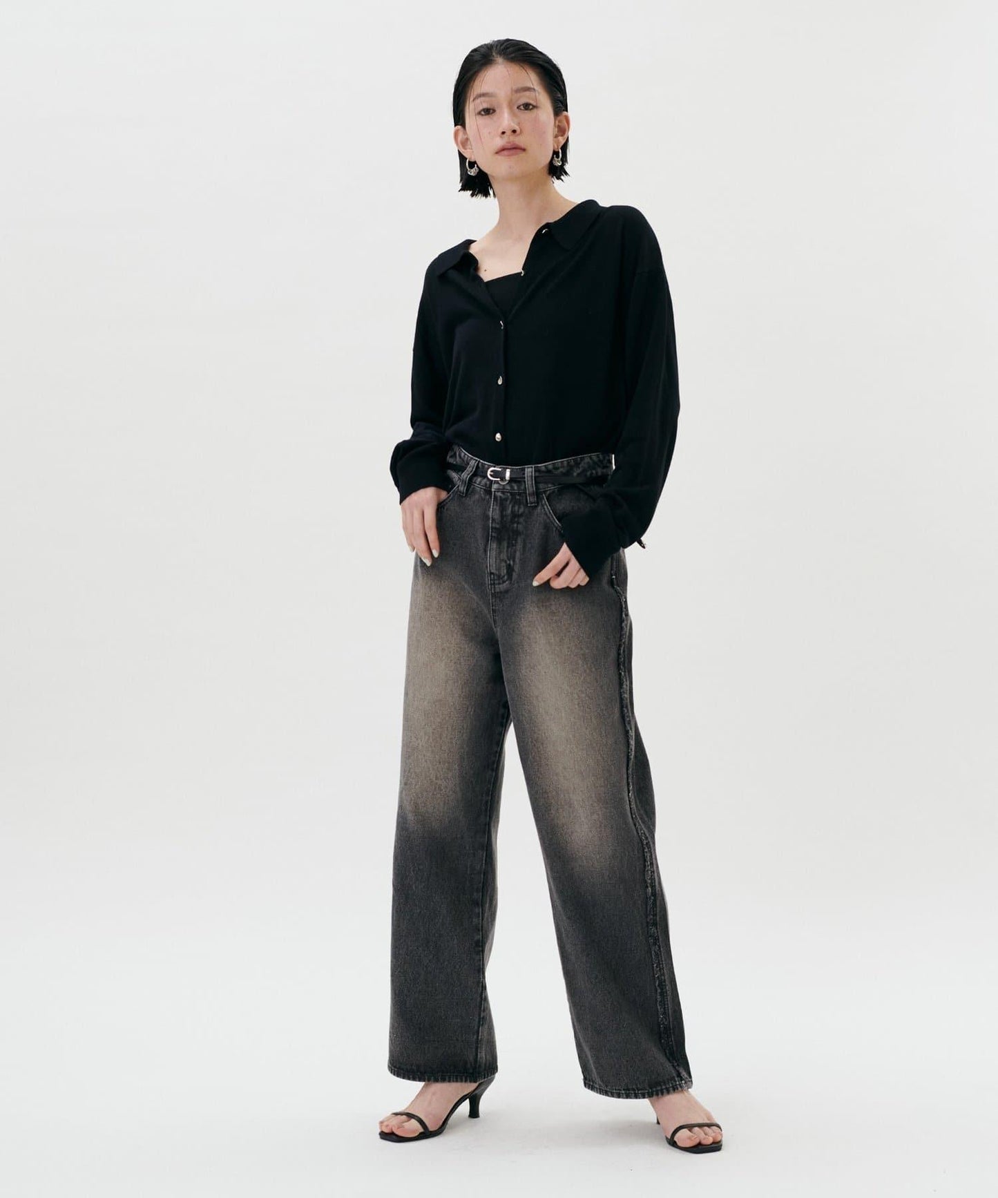 針織翻領短袖衫