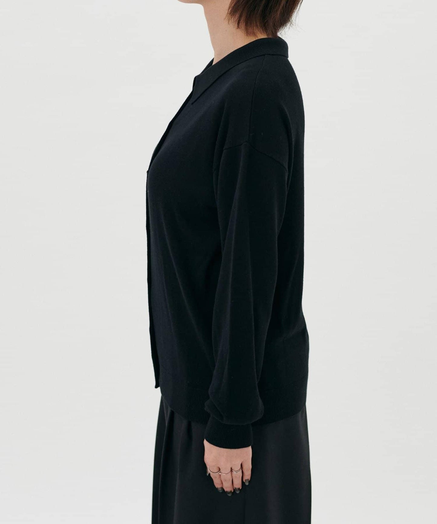 針織翻領短袖衫