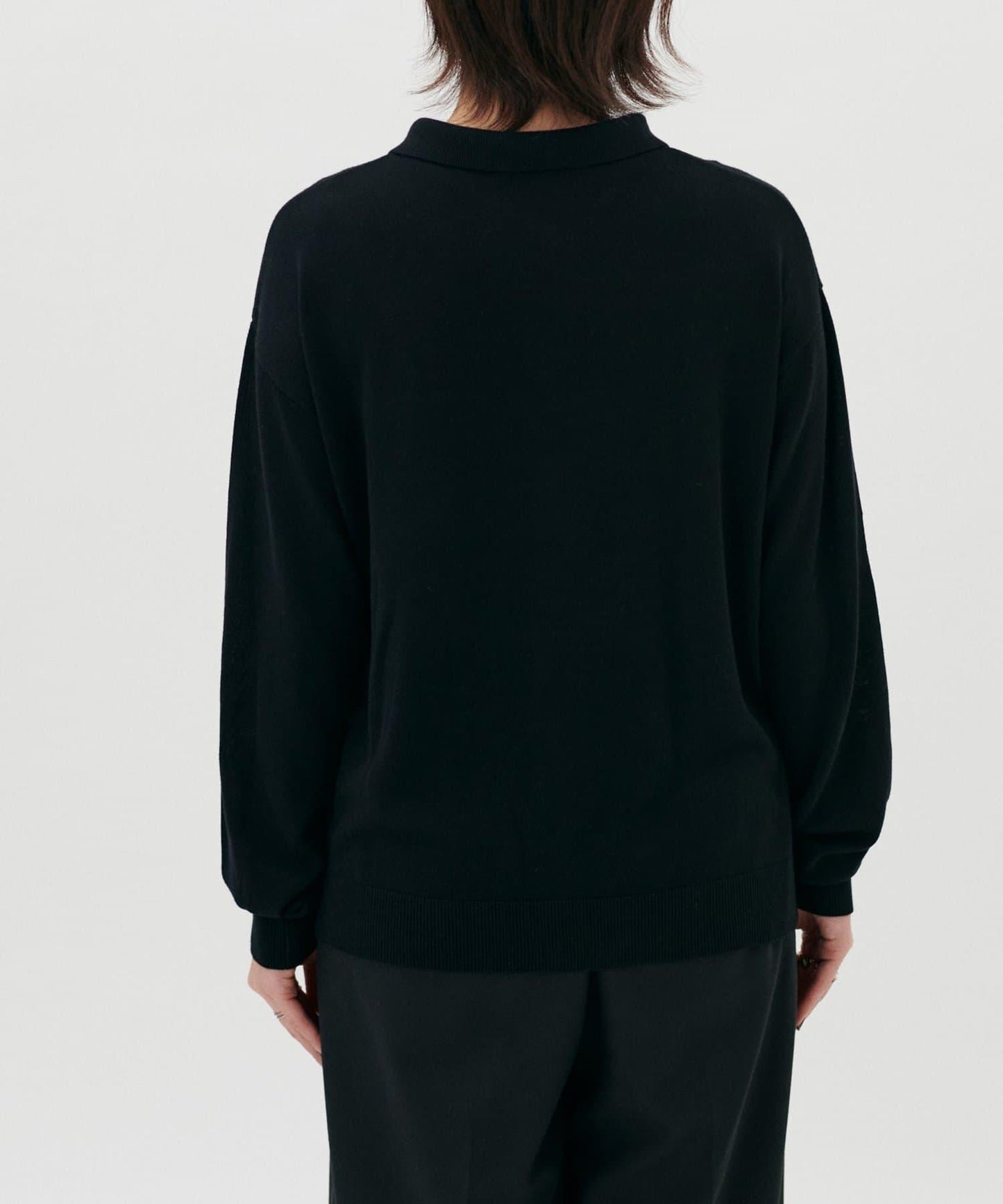 針織翻領短袖衫