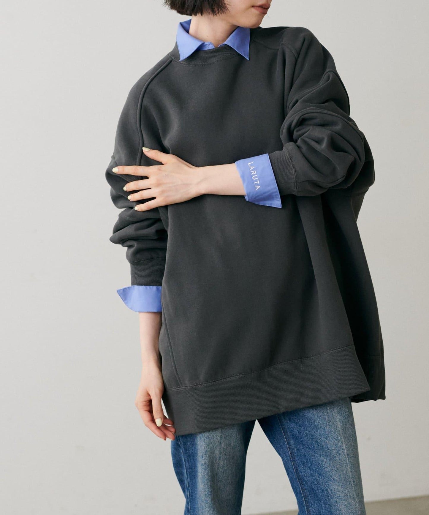 拼接設計寬鬆衛衣