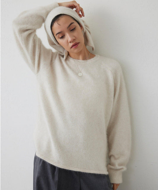 【THE PAUSE】仿毛針織圍巾套裝套頭衫