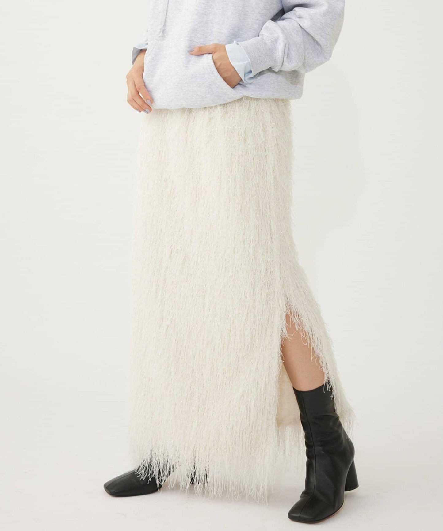 【THE PAUSE】亮片流蘇半身裙