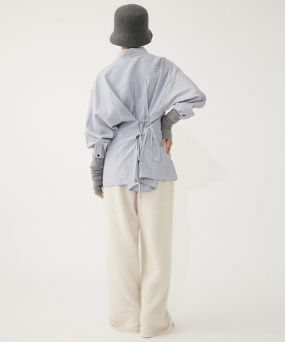 【THE PAUSE】仿毛針織抽繩長褲