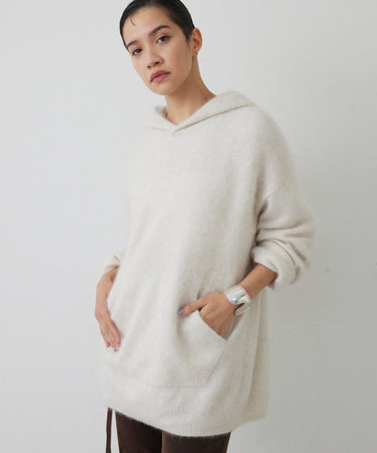 【THE PAUSE】仿毛針織連帽套頭衫