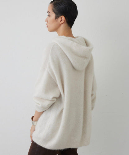 【THE PAUSE】仿毛針織連帽套頭衫