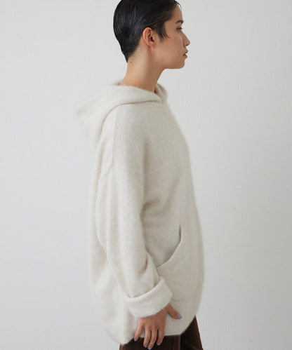 【THE PAUSE】仿毛針織連帽套頭衫