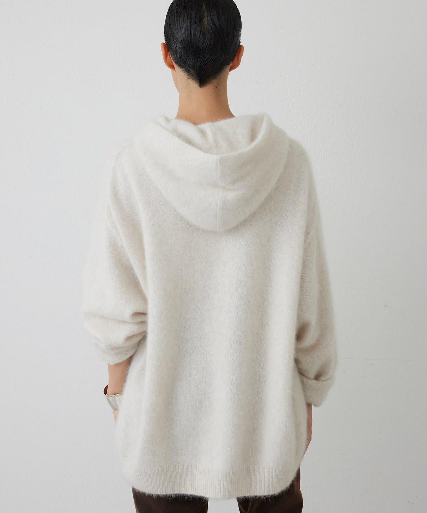 【THE PAUSE】仿毛針織連帽套頭衫
