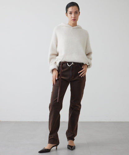 【THE PAUSE】仿毛針織連帽套頭衫