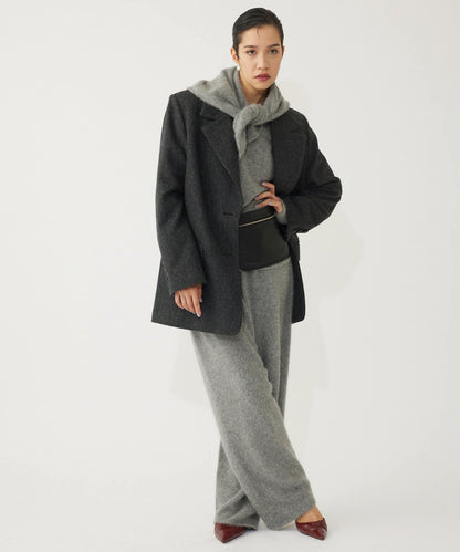 【THE PAUSE】仿毛針織圍巾套裝套頭衫