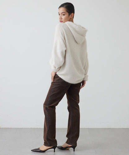 【THE PAUSE】仿毛針織連帽套頭衫