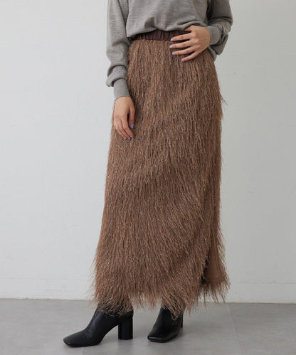 【THE PAUSE】亮片流蘇半身裙