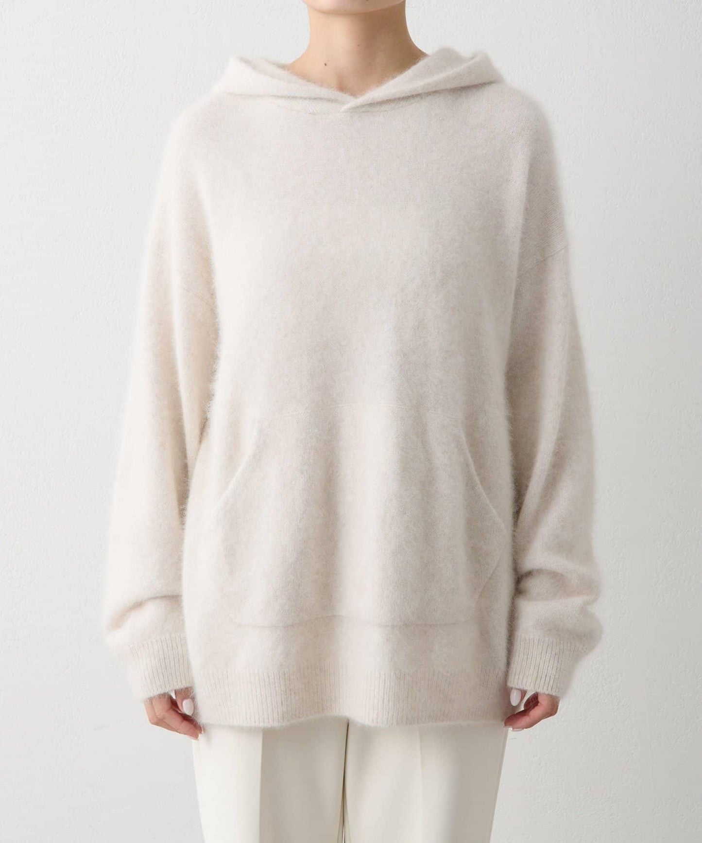 【THE PAUSE】仿毛針織連帽套頭衫