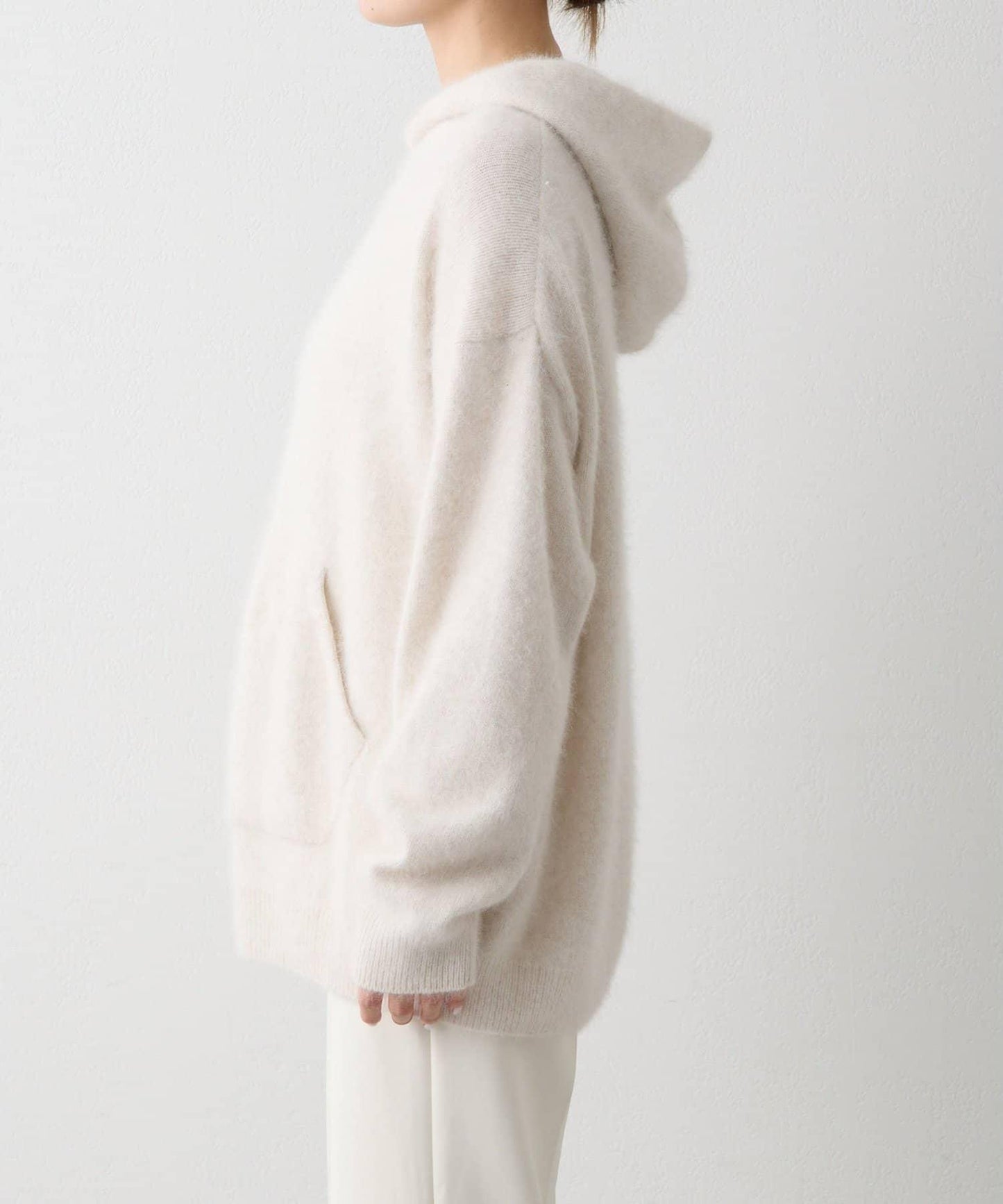 【THE PAUSE】仿毛針織連帽套頭衫