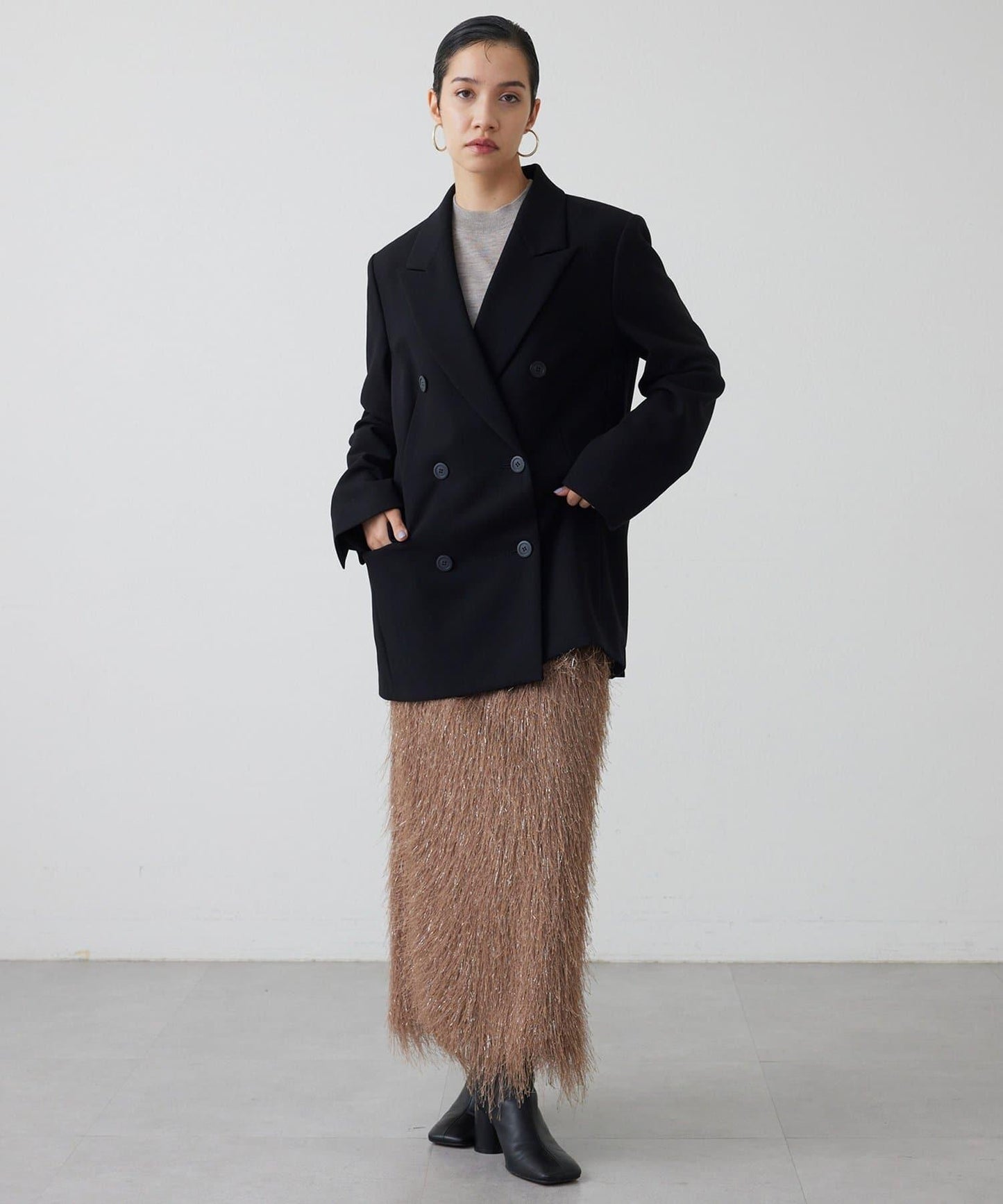 【THE PAUSE】亮片流蘇半身裙