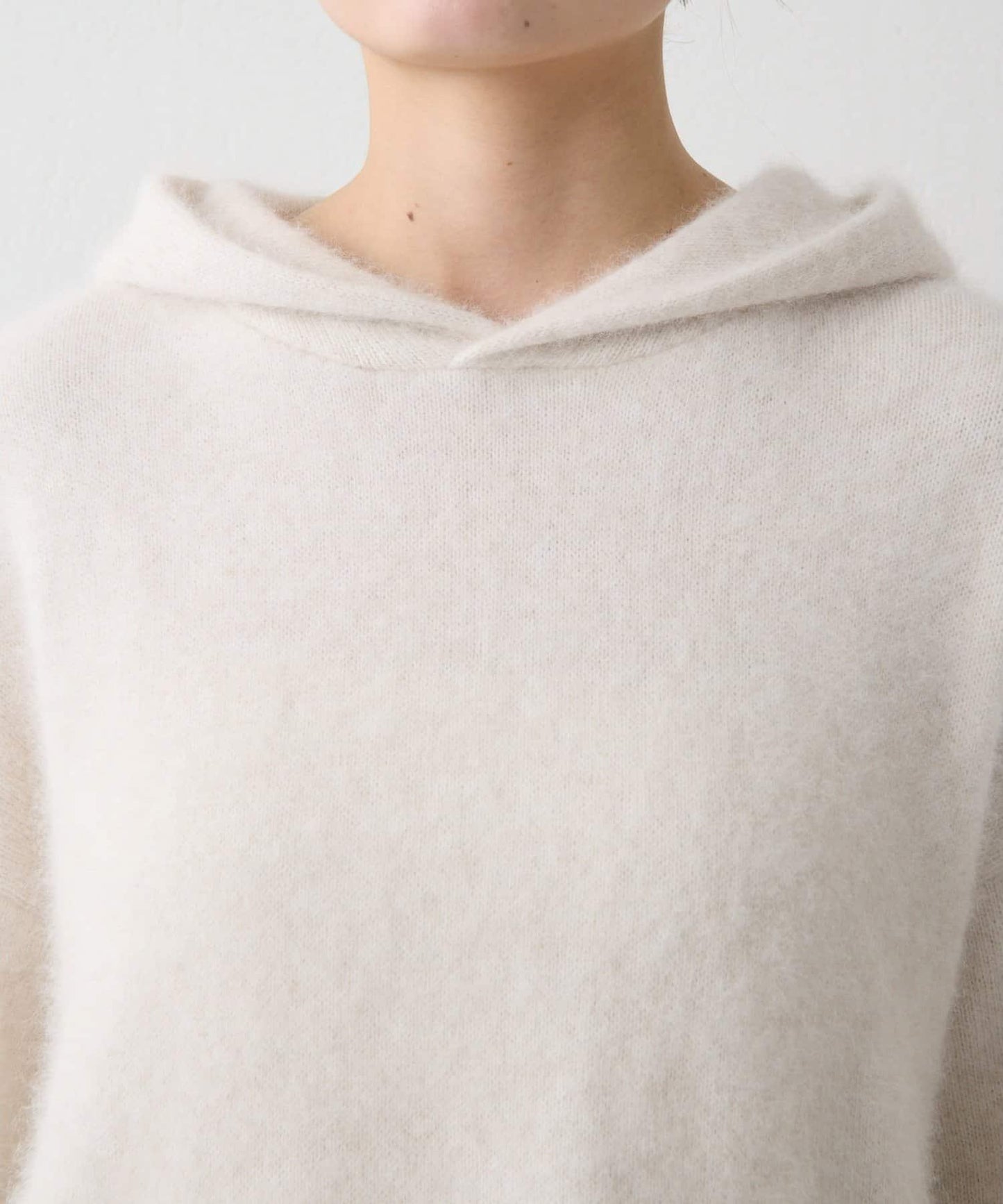 【THE PAUSE】仿毛針織連帽套頭衫