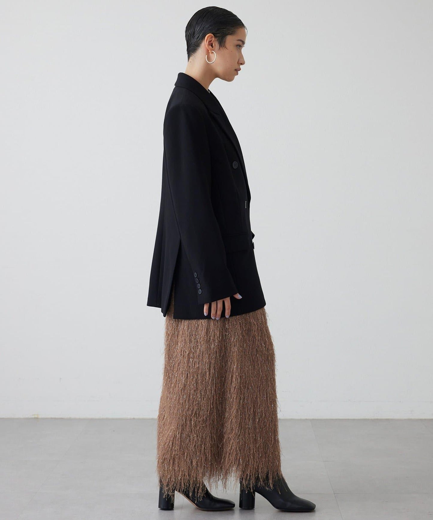 【THE PAUSE】亮片流蘇半身裙