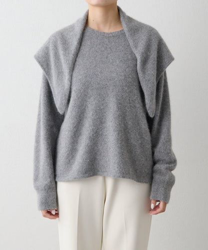 【THE PAUSE】仿毛針織圍巾套裝套頭衫