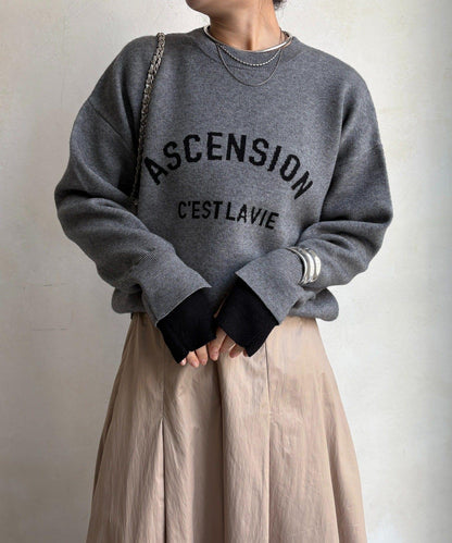 ASCENSION標誌針織上衣